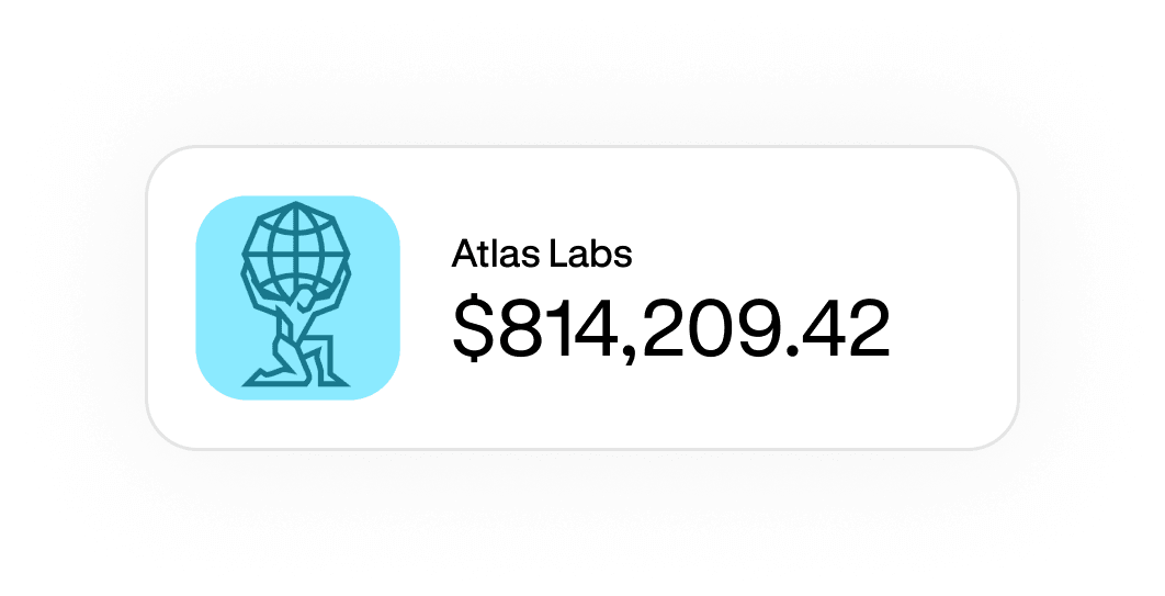 Atlas Labs operating balance of $814,209.42 in Altitude