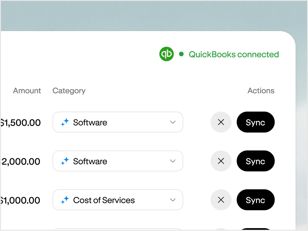 Altitude transactions with amounts and suggested accounting categories