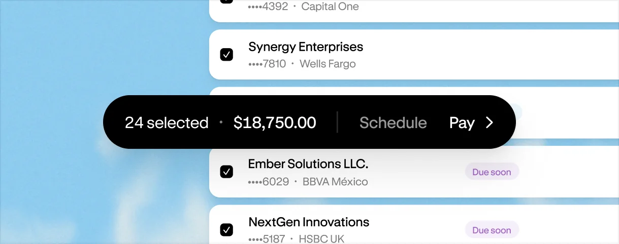 Batch of payments in Altitude with several recipients selected to send at once